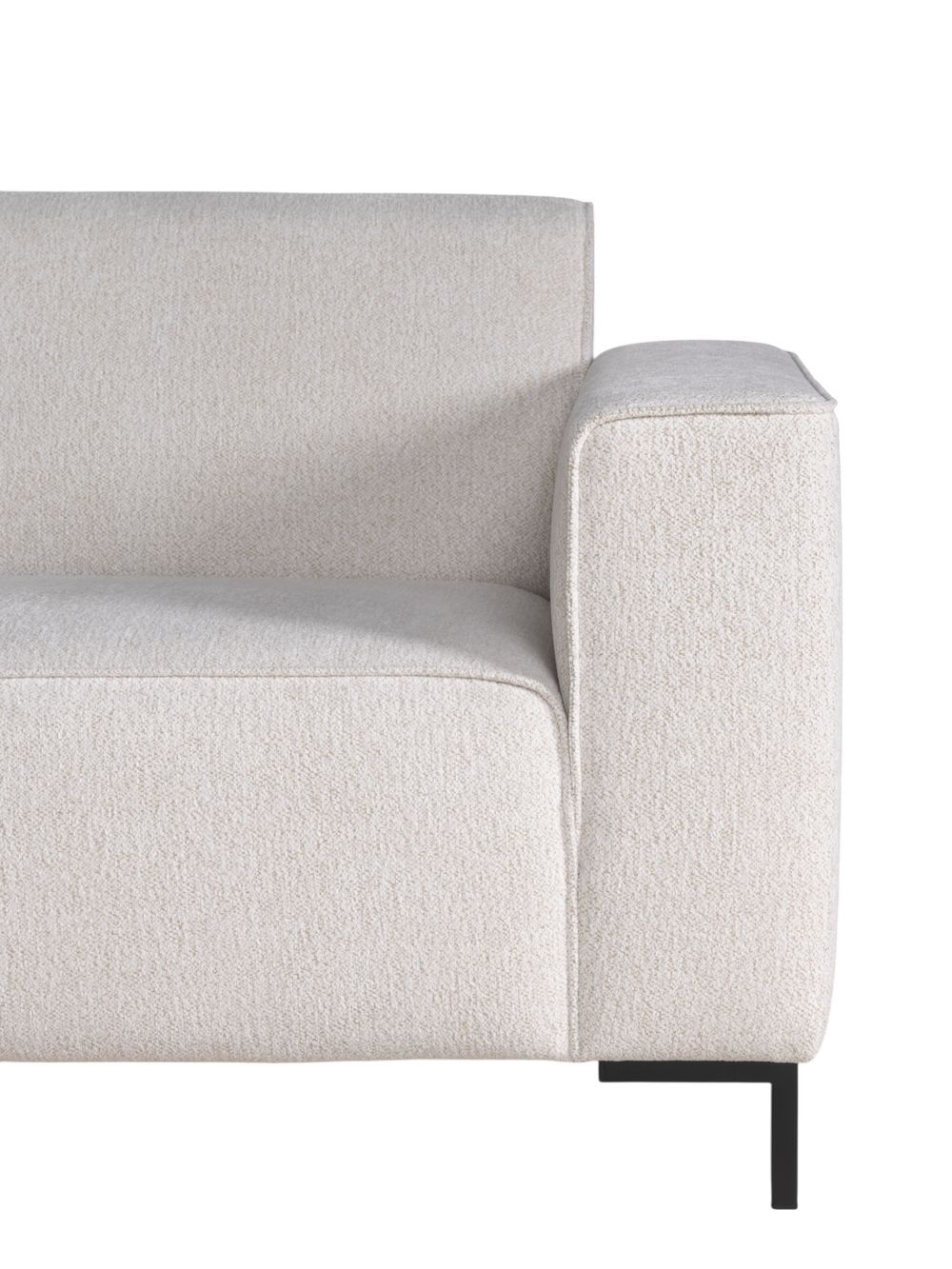 Hoekzetel met voetbank AMARO - Crème C-DOM-3-SET1