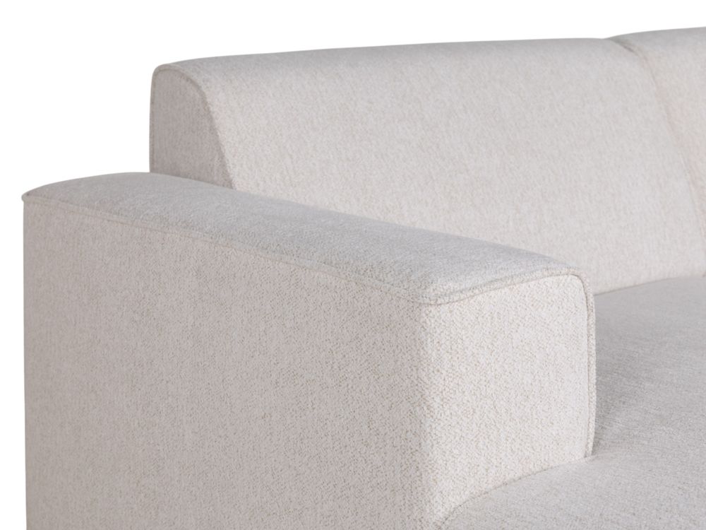 Hoekzetel met voetbank AMARO - Crème C-DOM-3-SET1