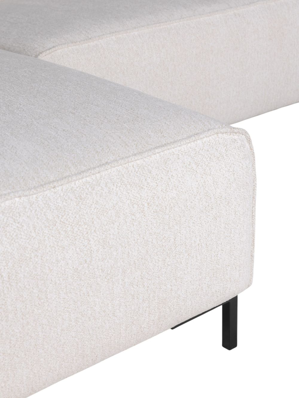 Hoekzetel met voetbank AMARO - Crème C-DOM-3-SET1