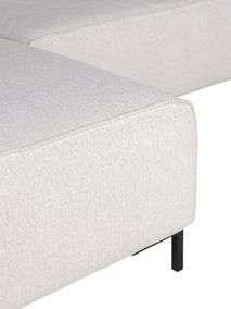 Hoekzetel met voetbank AMARO - Crème C-DOM-3-SET1