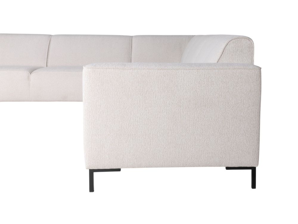 Hoekzetel met voetbank AMARO - Crème C-DOM-3-SET1