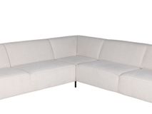 Hoekzetel met voetbank AMARO - Crème C-DOM-3-SET1