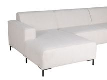 Hoekzetel met voetbank AMARO - Crème C-DOM-3-SET1