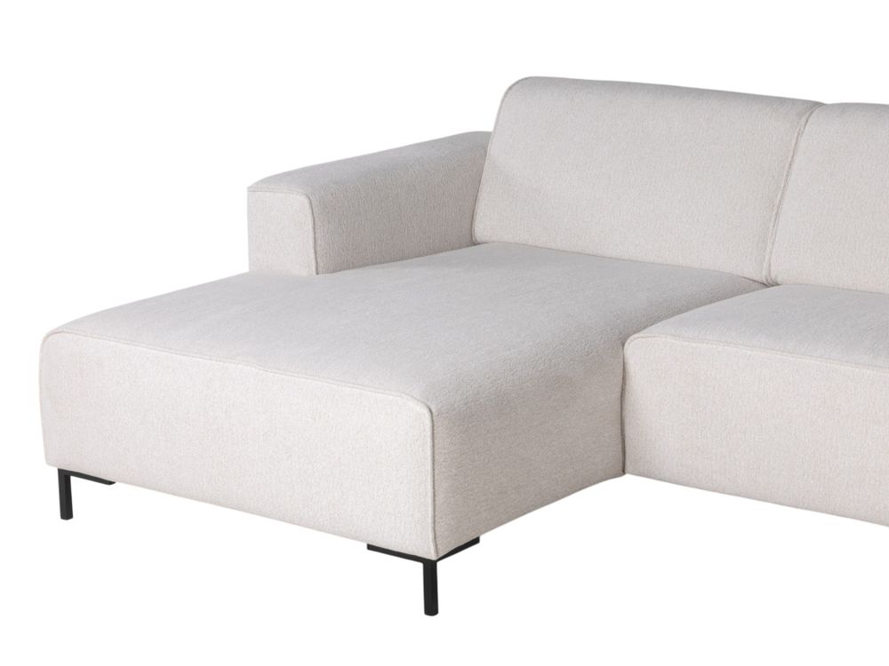 Hoekzetel met voetbank AMARO - Crème C-DOM-3-SET1