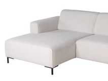 Hoekzetel met voetbank AMARO - Crème C-DOM-3-SET1