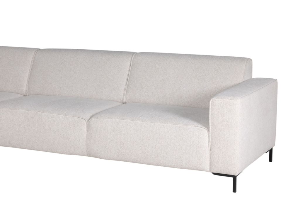 Hoekzetel met voetbank AMARO - Crème C-DOM-3-SET1