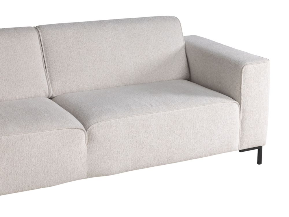 Hoekzetel met voetbank AMARO - Crème C-DOM-3-SET1