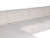 Hoekzetel met voetbank AMARO - Crème C-DOM-3-SET1