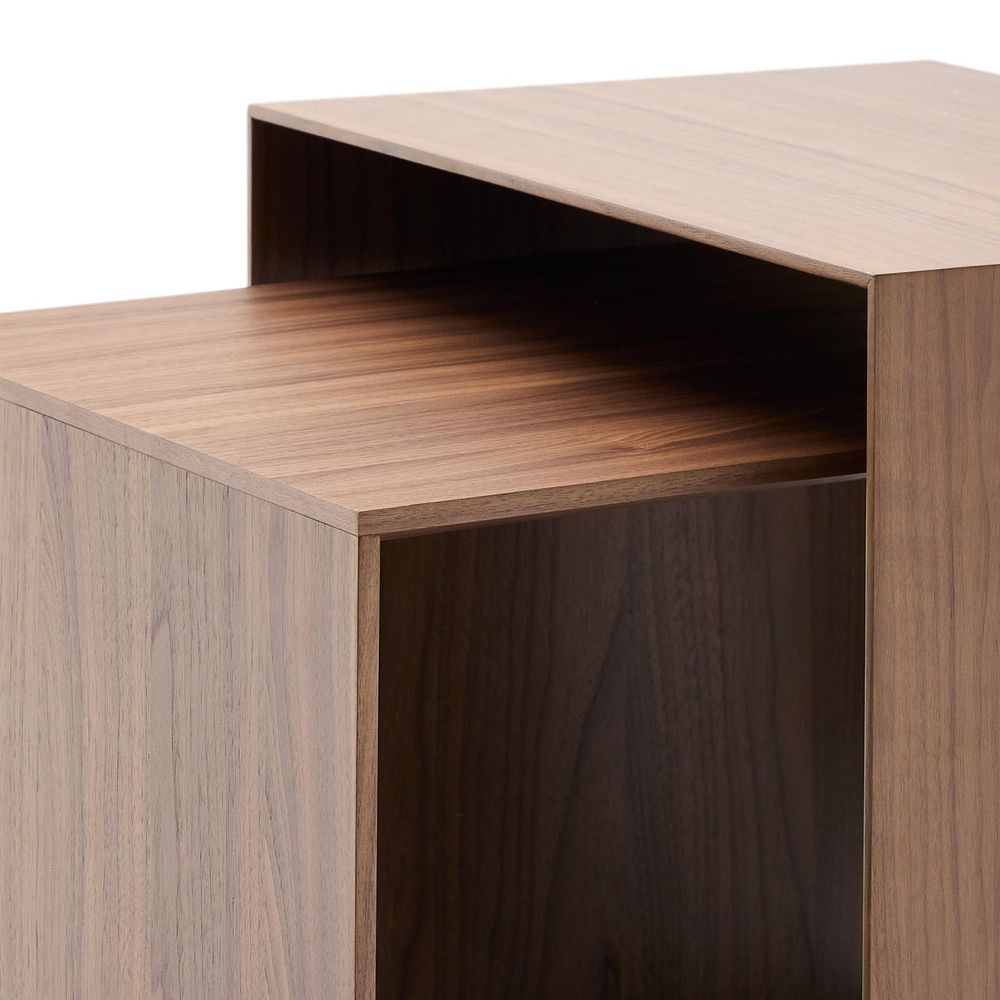 Bijzettafel LITTO - Walnootfineer KAV T00113MW09