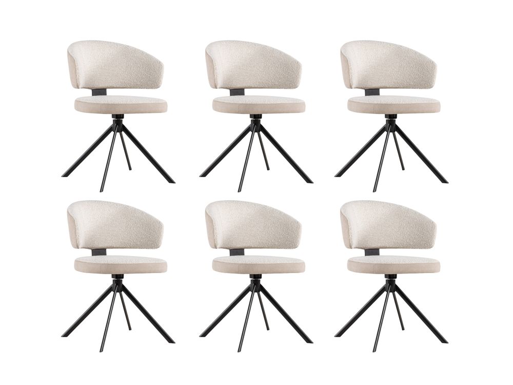 Set van 6 eetkamerstoelen ZENITH - Pearl C-MED-41-SET1