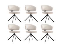 Set van 6 eetkamerstoelen ZENITH - Pearl C-MED-41-SET1