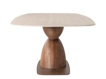 Eetkamertafel TALIA - Travertin / Ash Wood LIE-17-TZ1