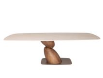 Eetkamertafel TALIA - Travertin / Ash Wood LIE-17-TZ1