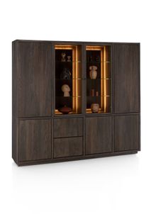 Vitrinekast GIJON - Basalt HEH 54500BAS