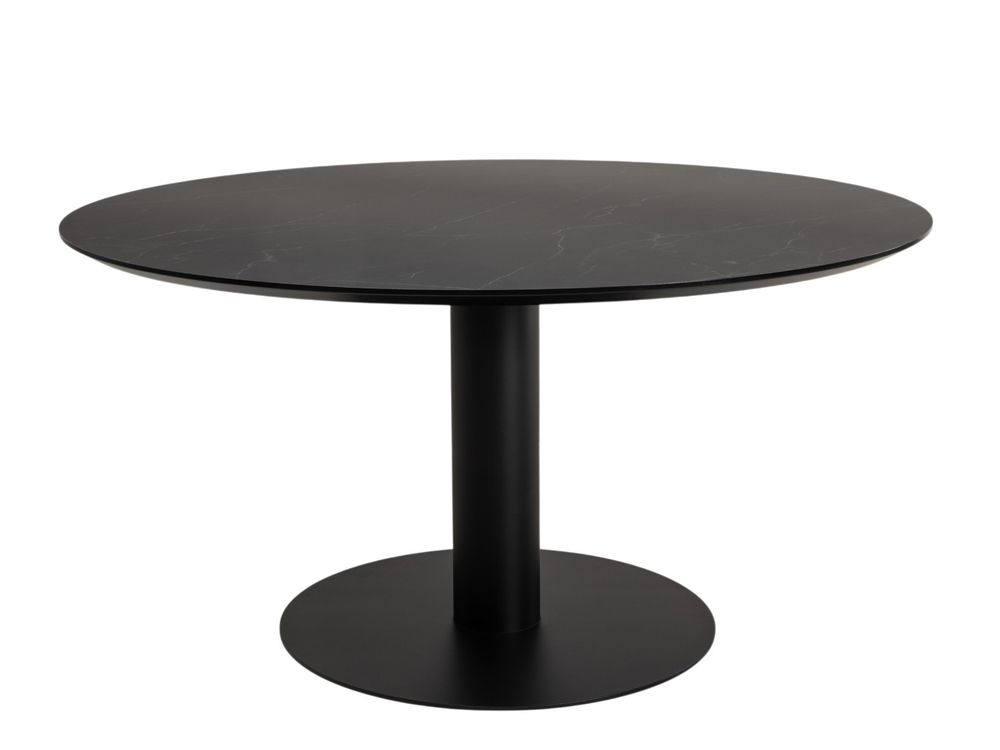 Eetkamertafel ORVYN - Zwarte marmerlook C-KOM-1155-963
