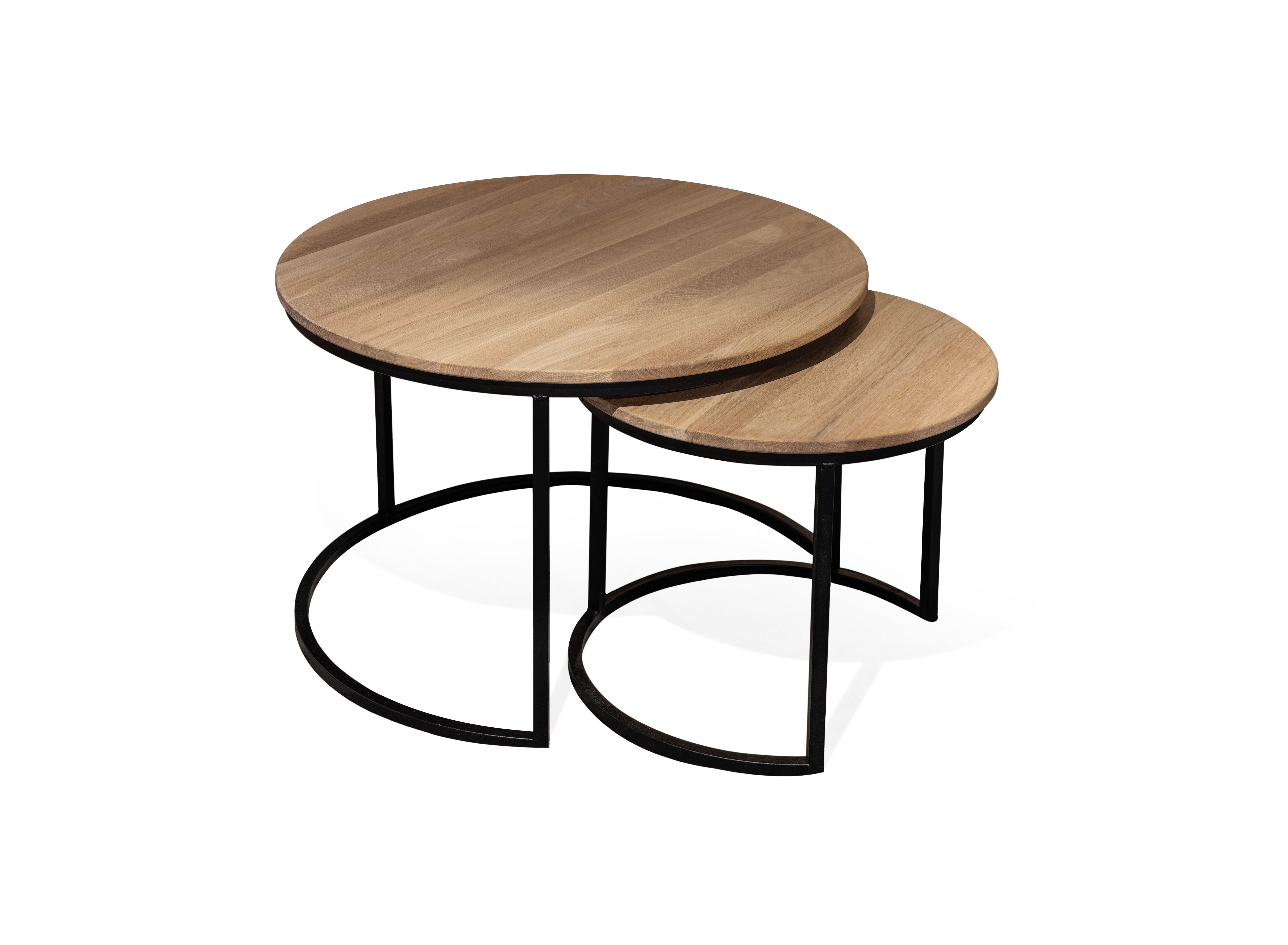 Set salontafels MILL - Eiken bianco