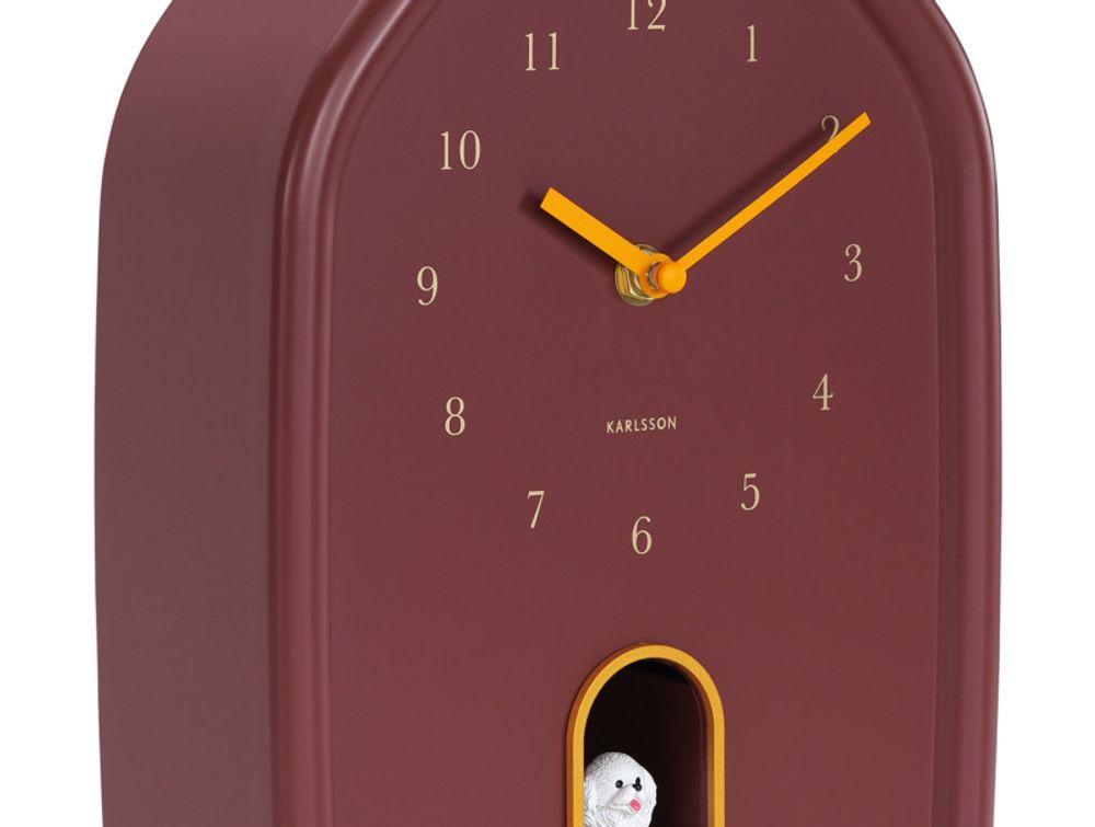 Muurklok DOGGY - Black PST KA6098RD