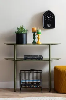 Muurklok KITTY - Jungle Green PST KA6100BK