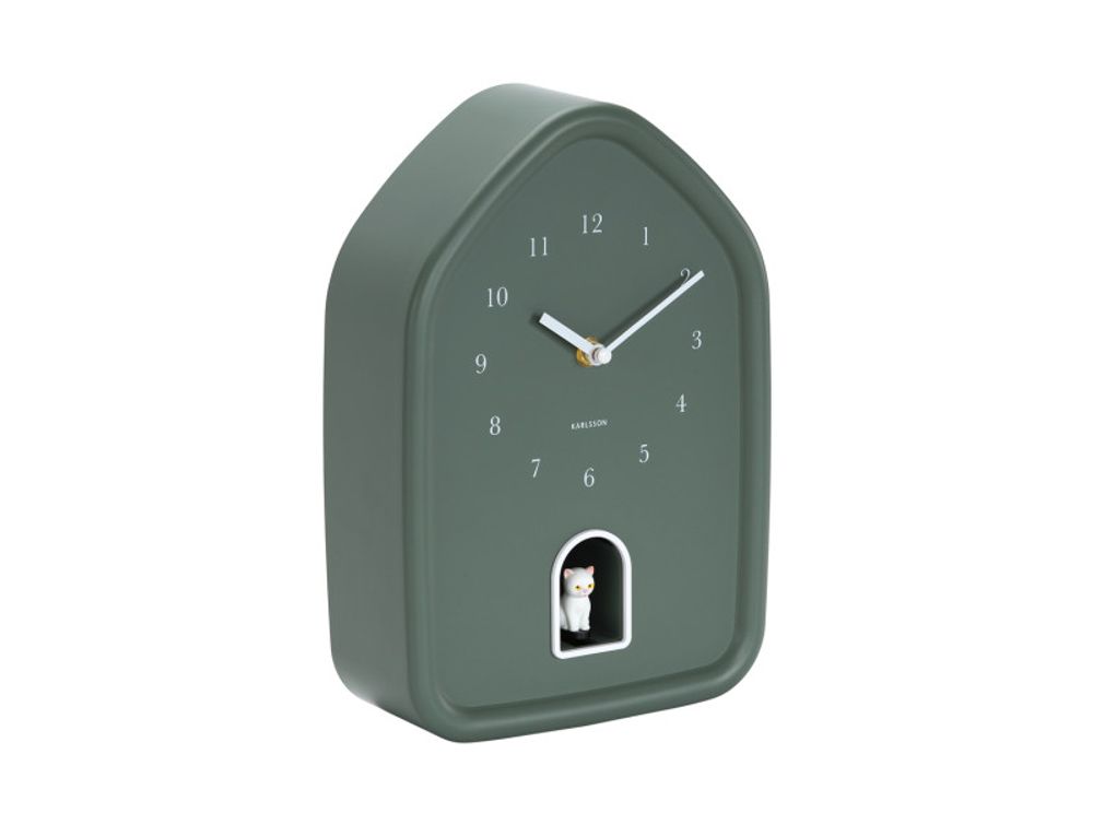 Muurklok KITTY - Jungle Green PST KA6100GR