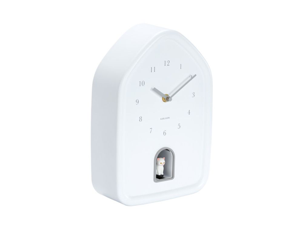 Muurklok KITTY - Jungle Green PST KA6100WH