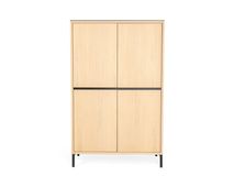 Wandkast LIMA - White Wash Oak / Zwart keramiek MED-26-000005