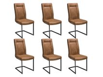 Set van 6 eetkamerstoelen MALENE - Cognac C-HEH-MAL-SET6-2