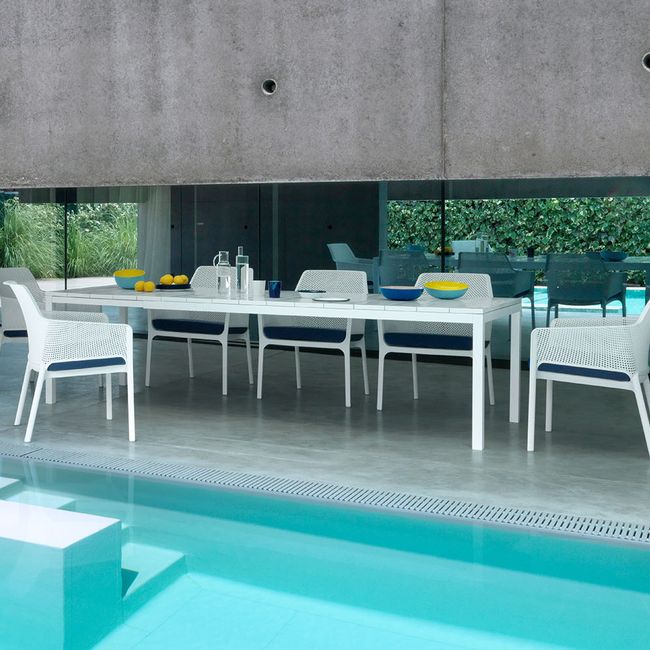 Uitschuifbare tuintafel RIO - Bianco