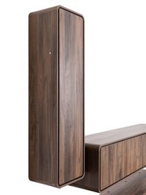 Hangend tv-meubel LAGO - Walnoot C-MBR-84-SET1