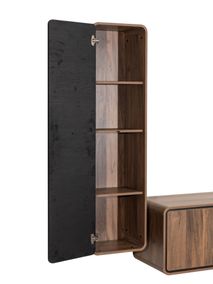 Hangend tv-meubel LAGO - Walnoot C-MBR-84-SET1