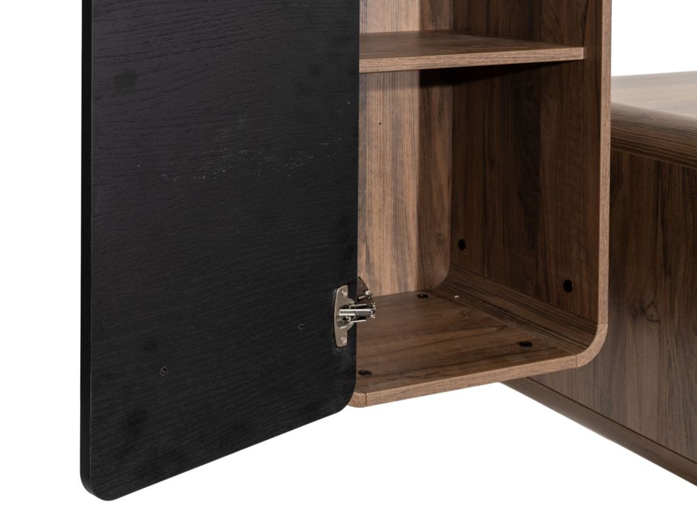 Hangend tv-meubel LAGO - Walnoot C-MBR-84-SET1