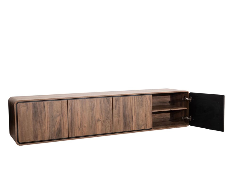 Hangend tv-meubel LAGO - Walnoot C-MBR-84-SET1