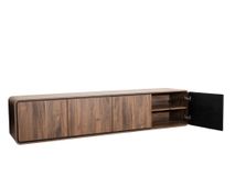 Hangend tv-meubel LAGO - Walnoot C-MBR-84-SET1