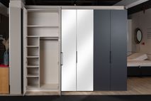 Draaideurkast EXTENSO - Antraciet/spiegel STA C35875 DM2261SP22