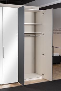Draaideurkast EXTENSO - Antraciet/spiegel STA C35875 DM2261SP22