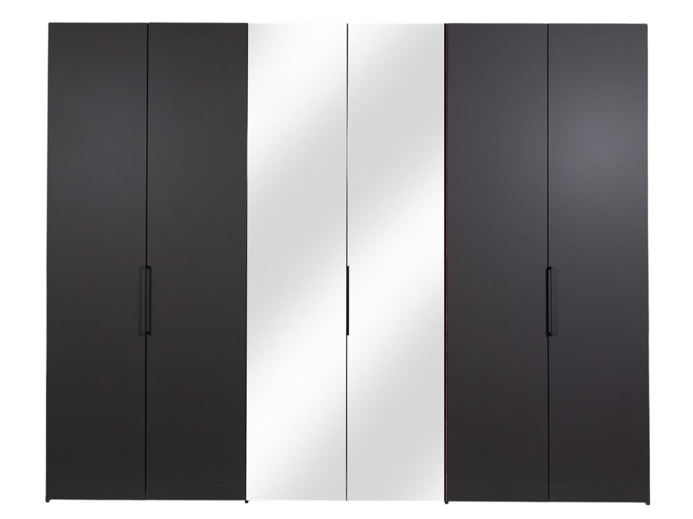 Draaideurkast EXTENSO - Antraciet/spiegel STA C35875 DM2261SP22