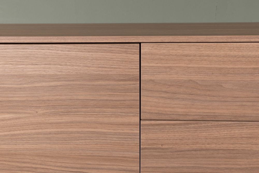 Hangend tv-meubel met hangkasten LIVING - Walnoot/ NVM-33-002-84-303
