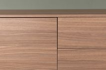 Hangend tv-meubel met hangkasten LIVING - Walnoot/ NVM-33-002-84-303