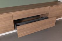 Hangend tv-meubel met hangkasten LIVING - Walnoot/ NVM-33-002-84-303