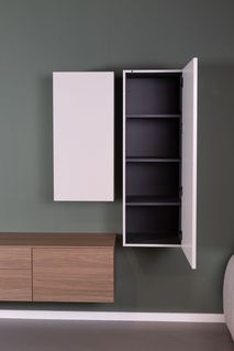 Hangend tv-meubel met hangkasten LIVING - Walnoot/ NVM-33-002-84-303