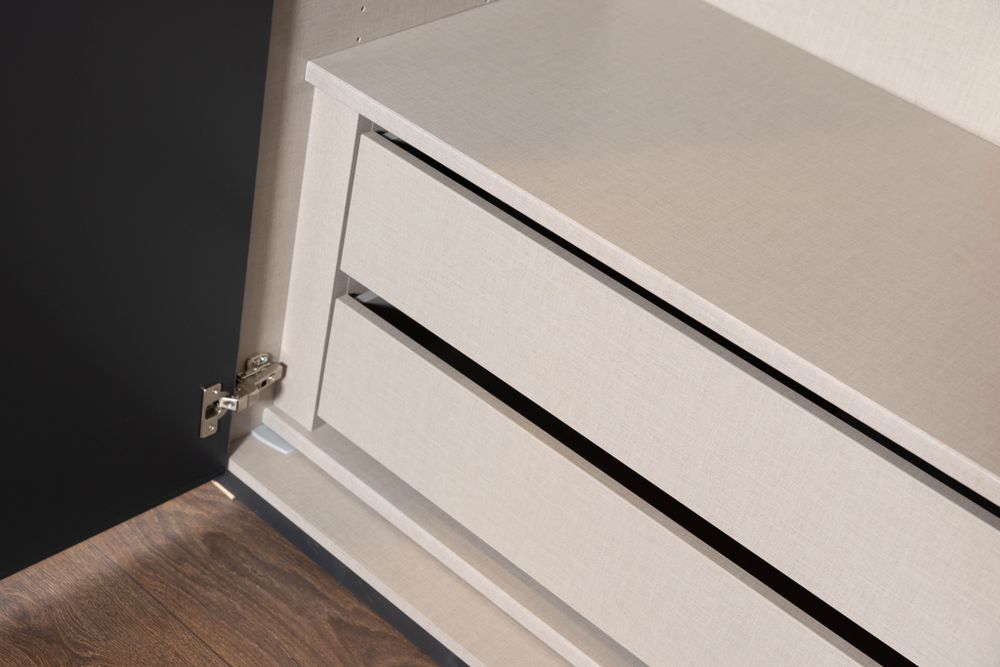 Draaideurkast VIANO - Zwart C-RCH-94-KAST2