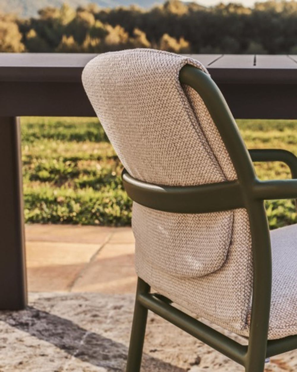Tuinstoel LINOSA - Groen/Beige KAV C00333RR06