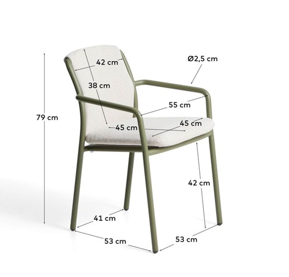 Tuinstoel LINOSA - Groen/Beige KAV C00333RR06