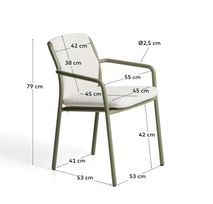 Tuinstoel LINOSA - Groen/Beige KAV C00333RR06