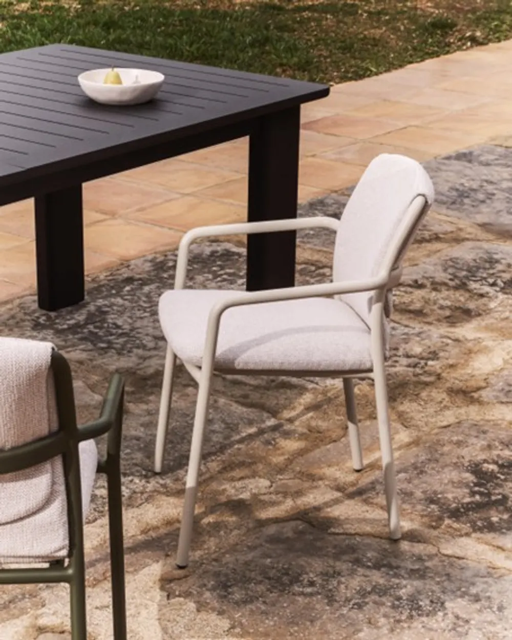 Tuinstoel LINOSA - Groen/Beige KAV C00333RR39