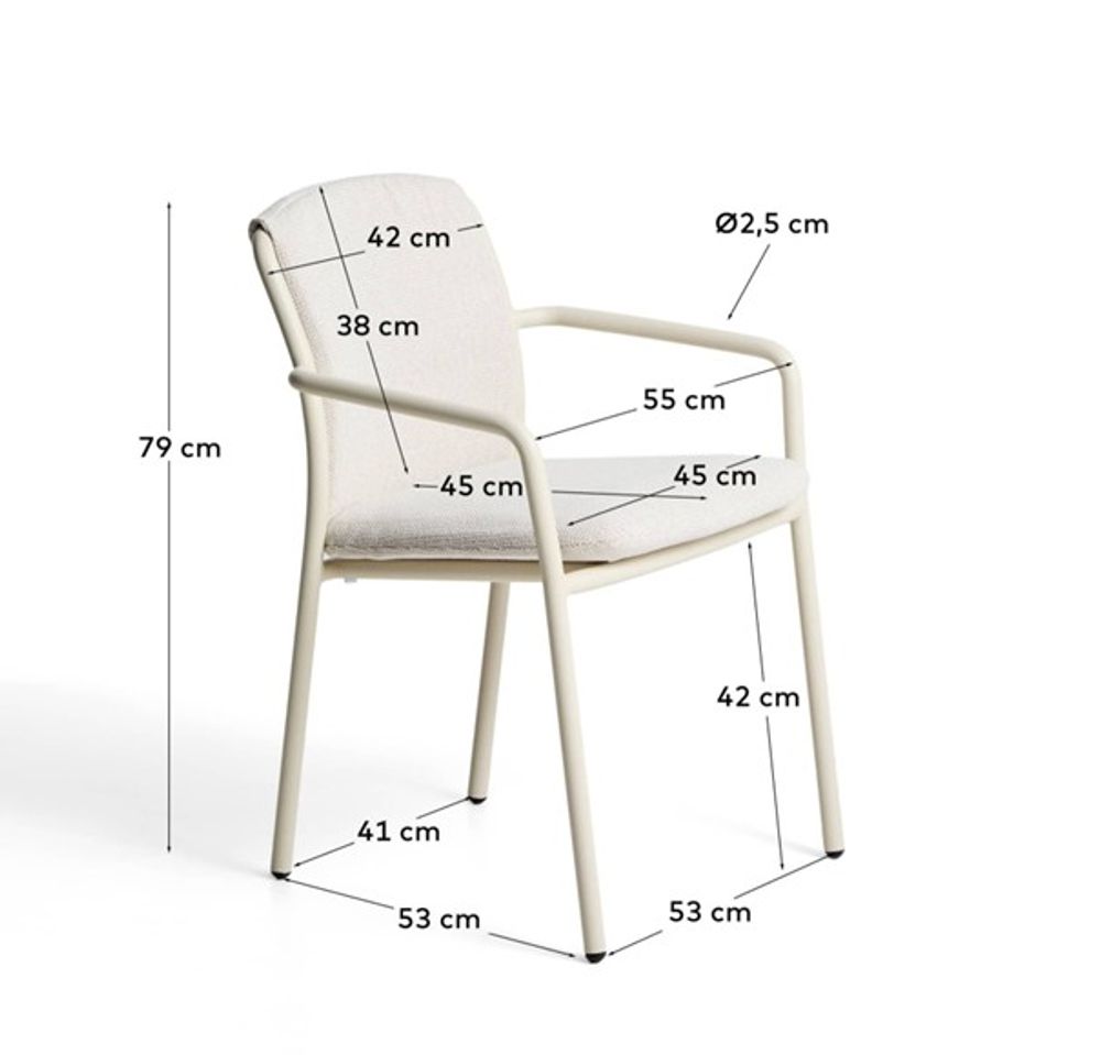 Tuinstoel LINOSA - Groen/Beige KAV C00333RR39