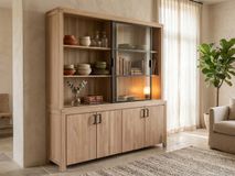 Vitrinekast MILL - Eik Bianco STO-1-TZ3