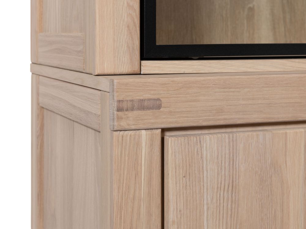 Vitrinekast MILL - Eik Bianco STO-1-TZ3