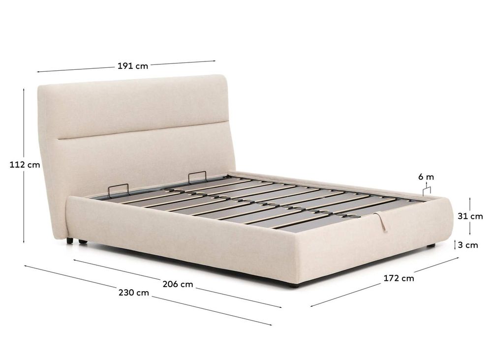 Bed incl. opbergruimte DAFRA - Beige KAV N00086LB12