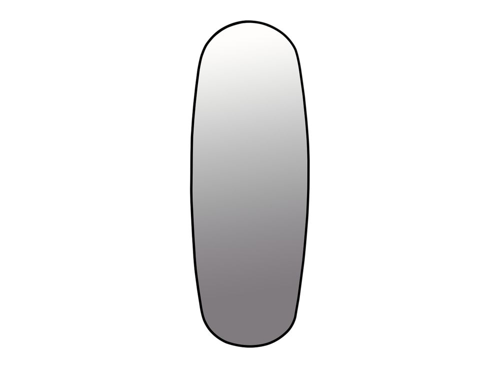 Spiegel ovaal ALU - Zwart ACO-1-003
