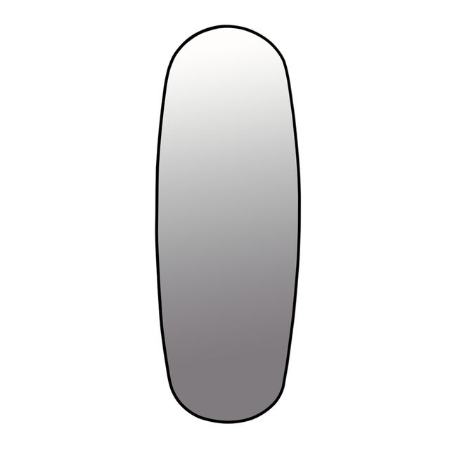 Ovale spiegel met aluminium frame in de kleur brons.